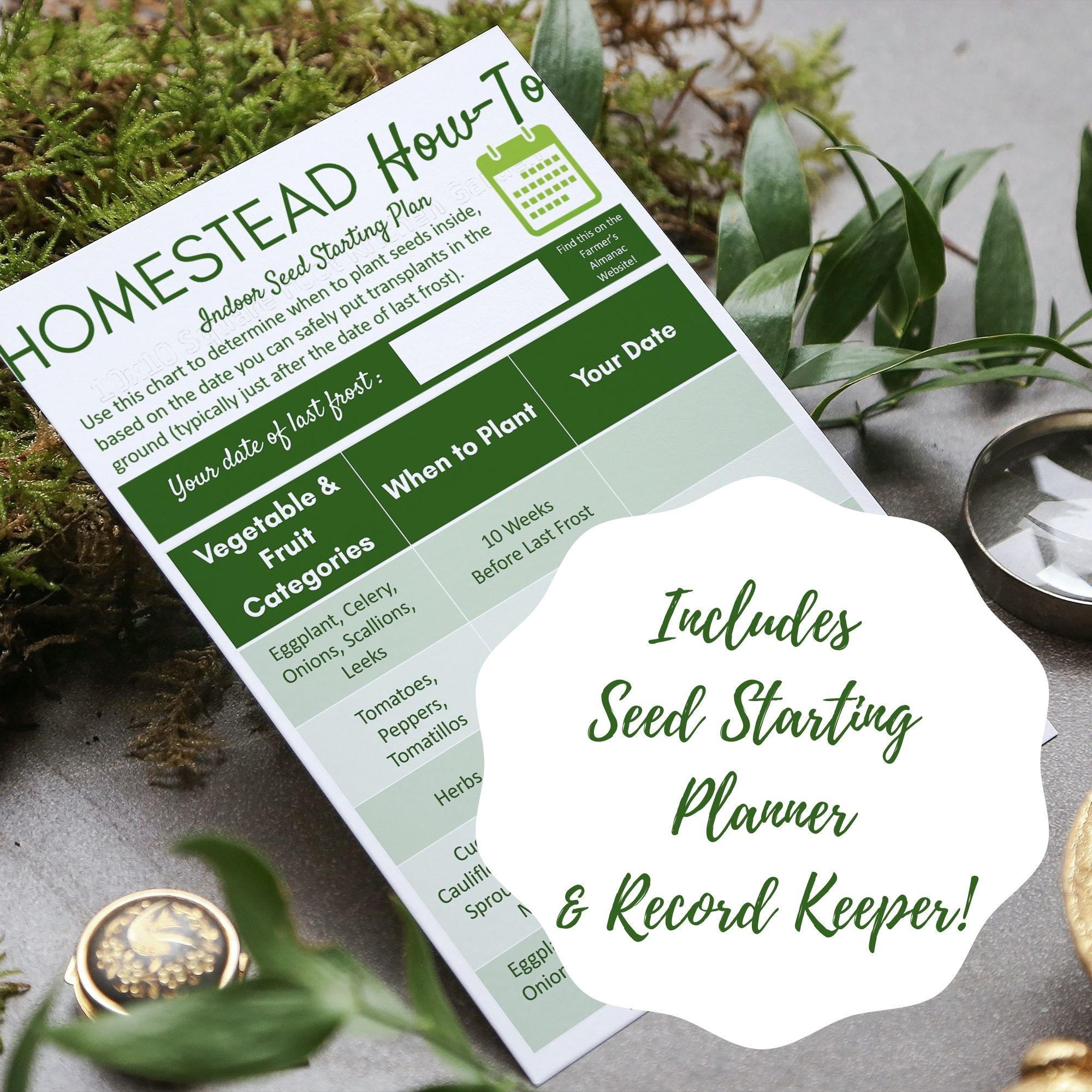 Seed Starter and Record Keeper Planner – Homestead How-To